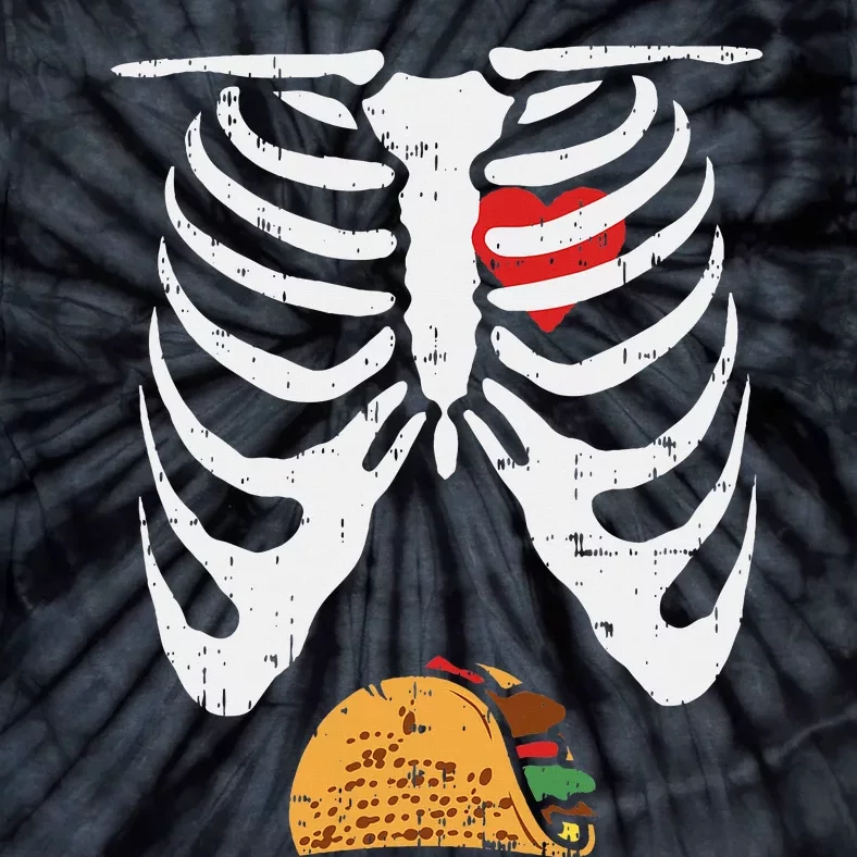 Halloween Dad Skeleton Taco Belly Tie-Dye T-Shirt