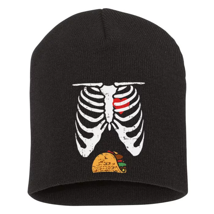 Halloween Dad Skeleton Taco Belly Short Acrylic Beanie