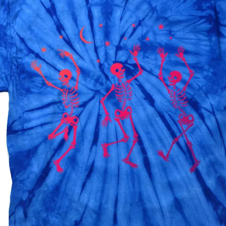 Halloween Dancing Skeletons Gift Tie-Dye T-Shirt