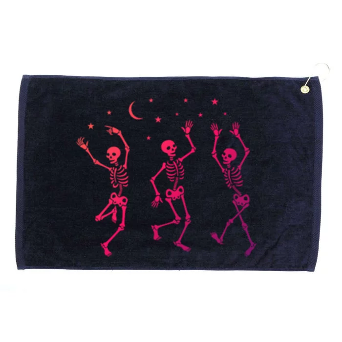 Halloween Dancing Skeletons Gift Grommeted Golf Towel