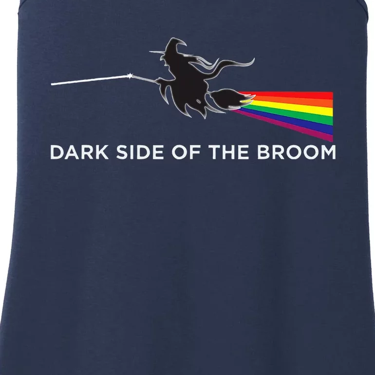 Halloween Dark Side Of The Broom Classic Rock Witch Ladies Essential Tank