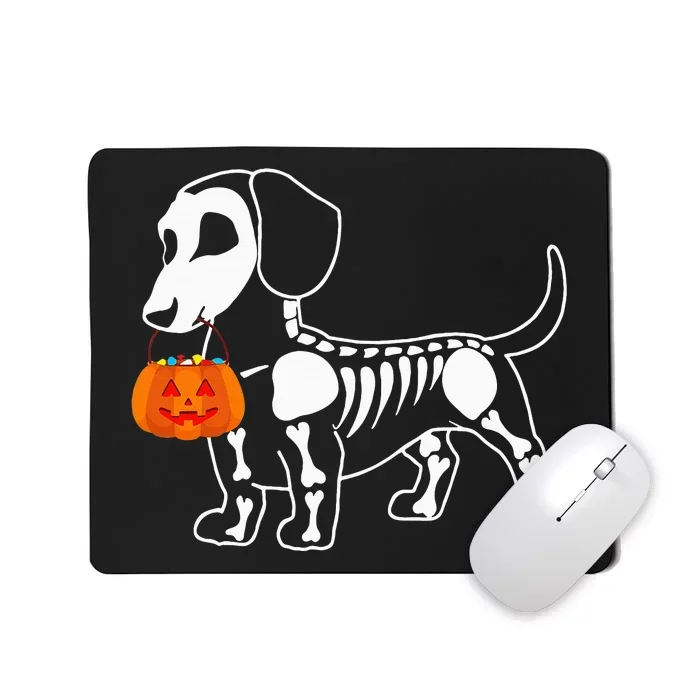 Halloween Dachshund Skeleton Weenie Wiener Sausage Dog Mousepad