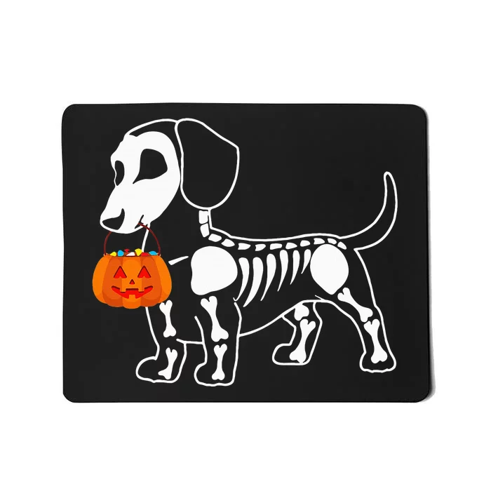 Halloween Dachshund Skeleton Weenie Wiener Sausage Dog Mousepad