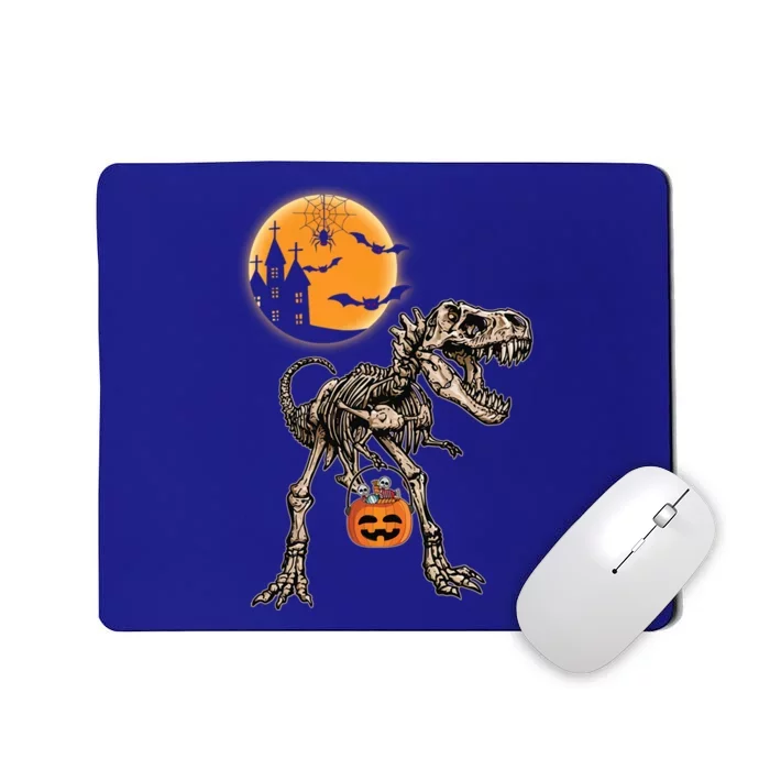 Halloween Dinosaur Skeleton T Rex Scary Pumpkin Moon Great Gift Mousepad