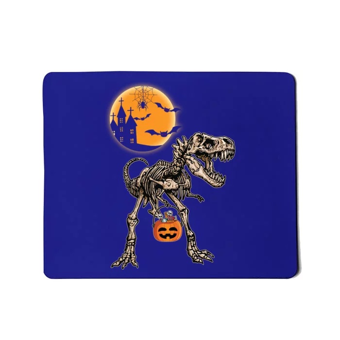 Halloween Dinosaur Skeleton T Rex Scary Pumpkin Moon Great Gift Mousepad