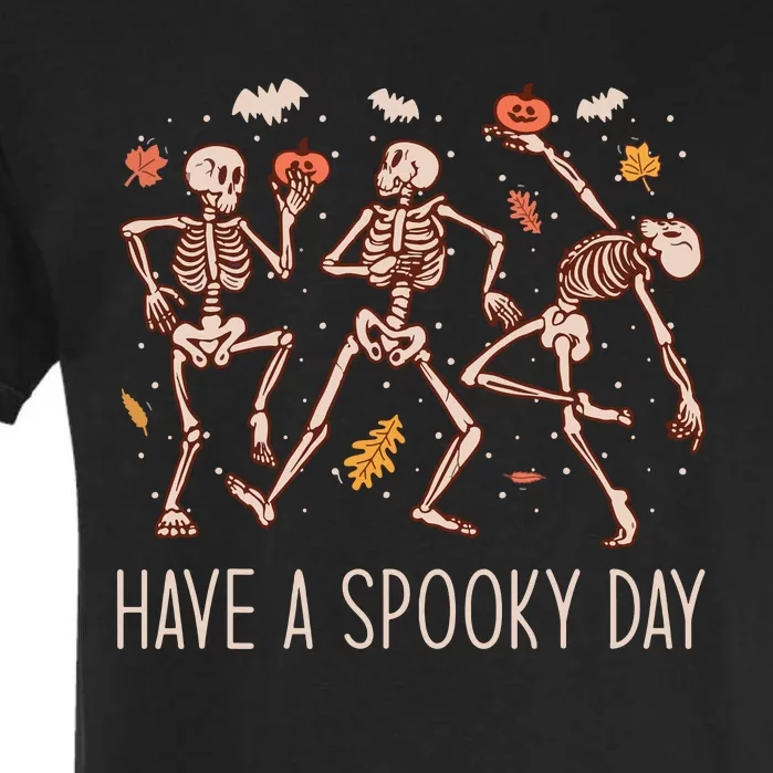 Halloween Dancing Skeletons Have A Spooky Day Fun Retro Joy Garment-Dyed Heavyweight T-Shirt