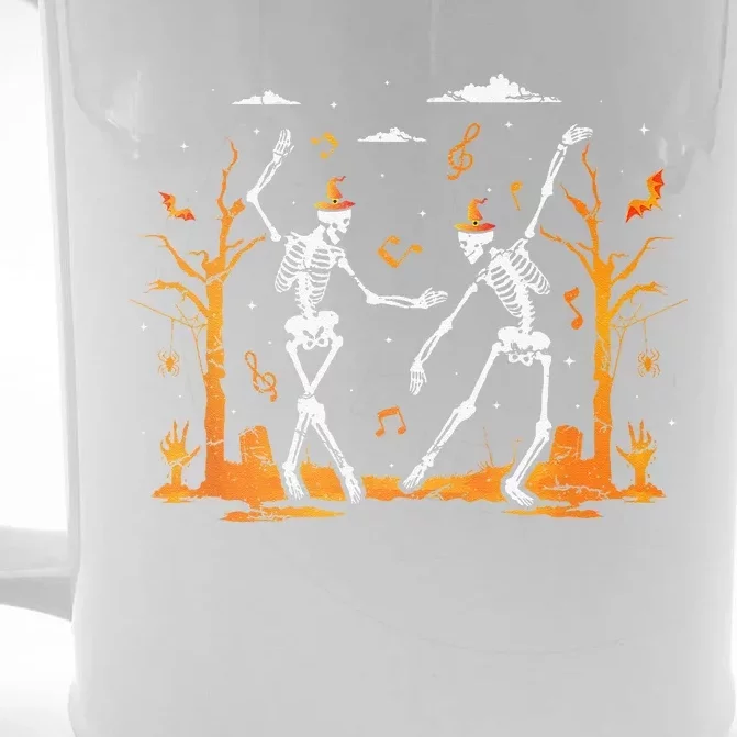 Halloween Dancer Spooky Dancing Skeleton Trick Or Treating Front & Back Beer Stein