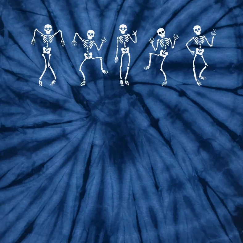 Halloween Dancing Skeletons Spooky Season Tie-Dye T-Shirt