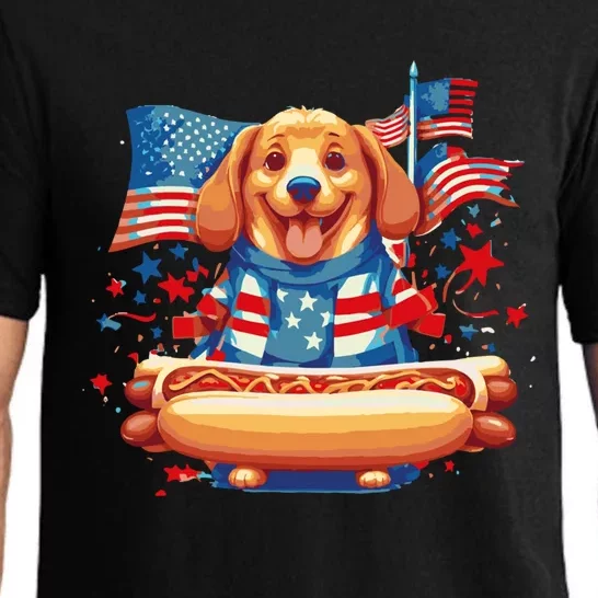 Hot Dog Sausages Frank Day Merican Sarcastic Food Animal Meaningful Gift Pajama Set