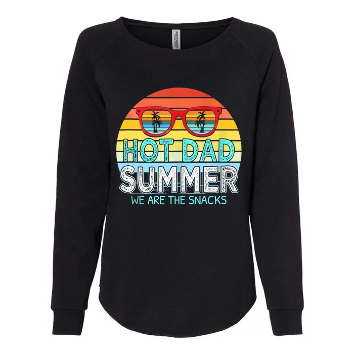 Hot Dad Summer Snacks With Chill Sunglass Vintage Apparel Womens California Wash Sweatshirt