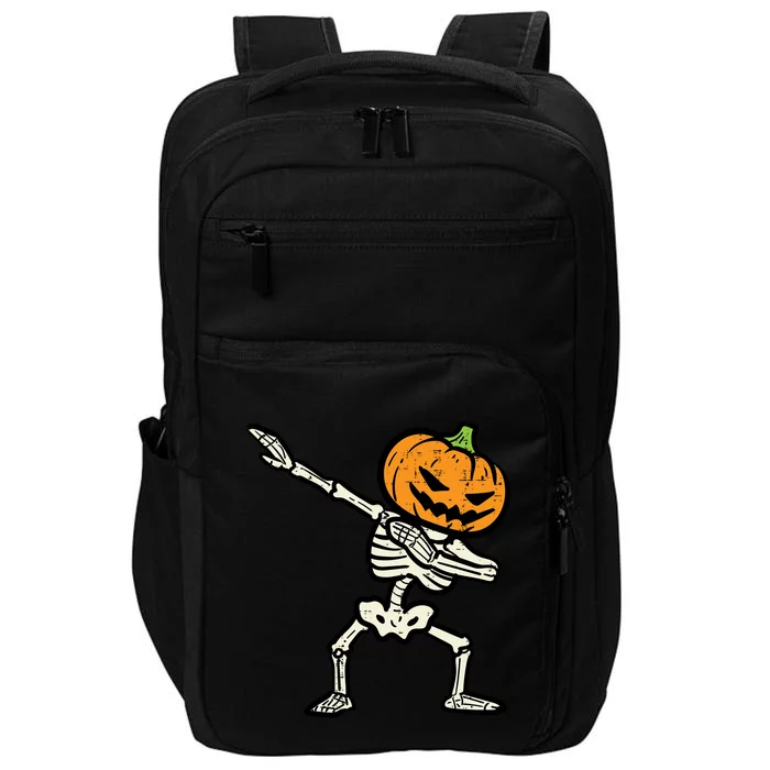 Halloween Dab Skeleton Pumpkin Costume Gift Impact Tech Backpack