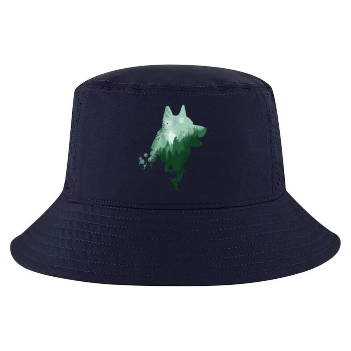 Husky Dog Silhouette American Husky Siberian Husky Cool Comfort Performance Bucket Hat