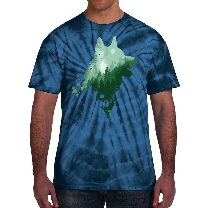 Husky Dog Silhouette American Husky Siberian Husky Tie-Dye T-Shirt