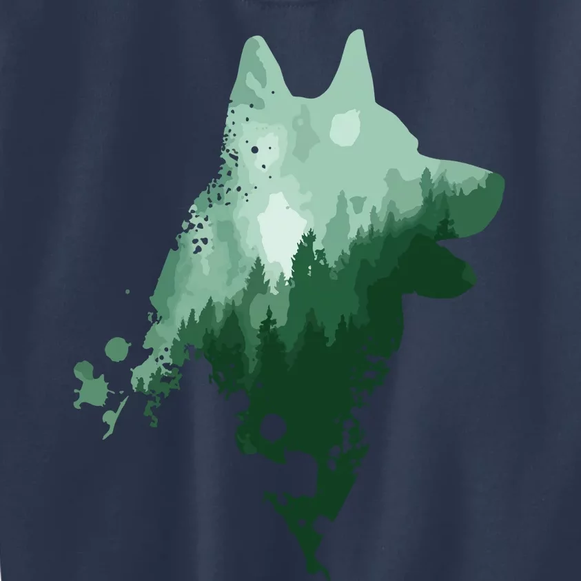 Husky Dog Silhouette American Husky Siberian Husky Kids Sweatshirt