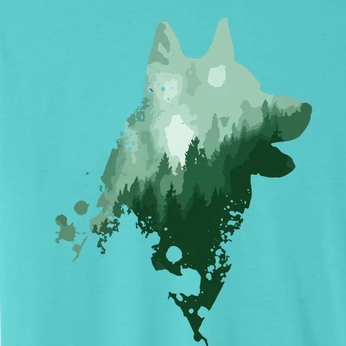 Husky Dog Silhouette American Husky Siberian Husky ChromaSoft Performance T-Shirt