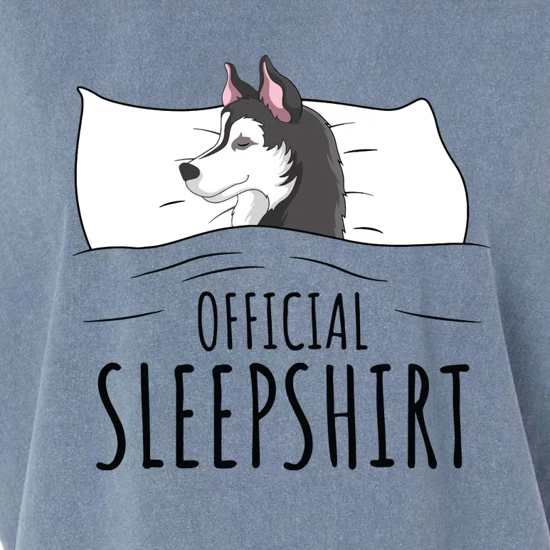 Husky Dog Sleep Funny Garment-Dyed Women's Muscle Tee