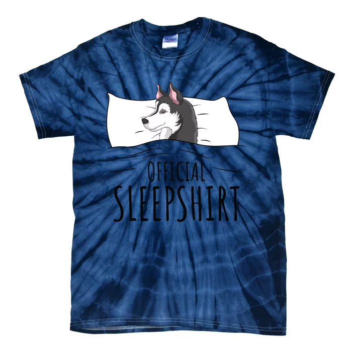 Husky Dog Sleep Funny Tie-Dye T-Shirt