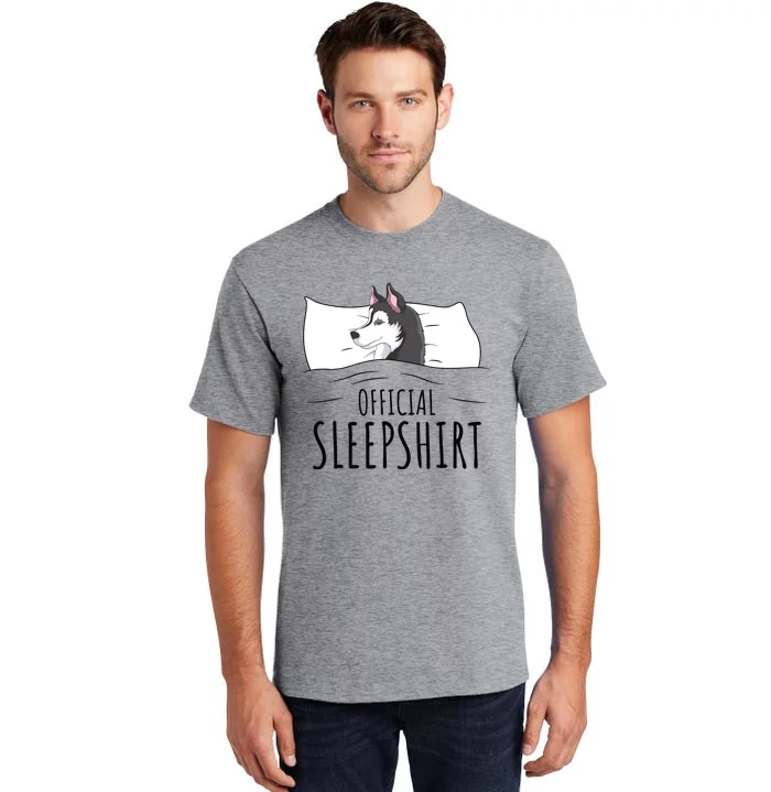 Husky Dog Sleep Funny Tall T-Shirt