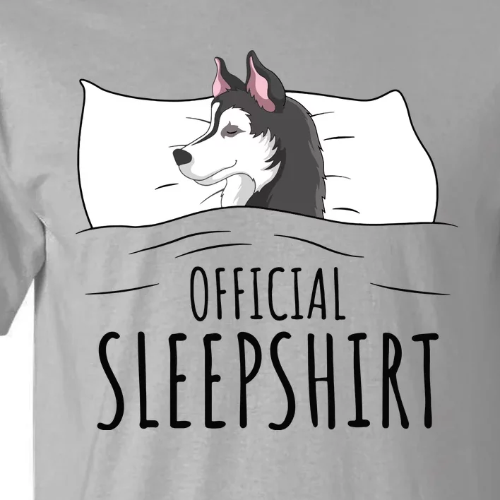 Husky Dog Sleep Funny Tall T-Shirt