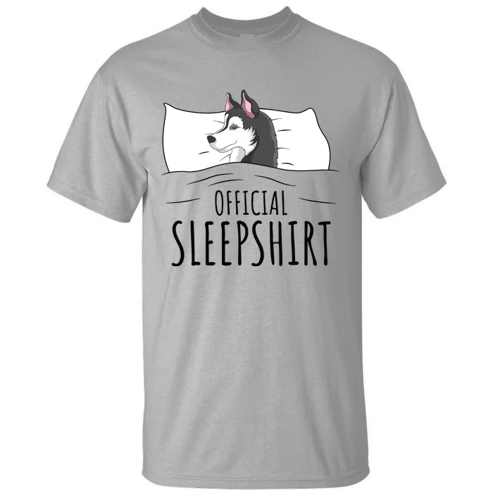 Husky Dog Sleep Funny Tall T-Shirt