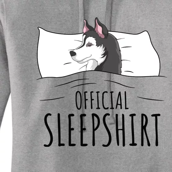 Husky Dog Sleep Funny Women's Pullover Hoodie