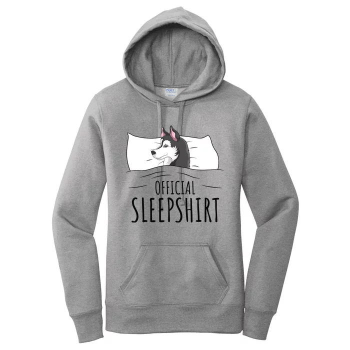 Husky Dog Sleep Funny Women's Pullover Hoodie