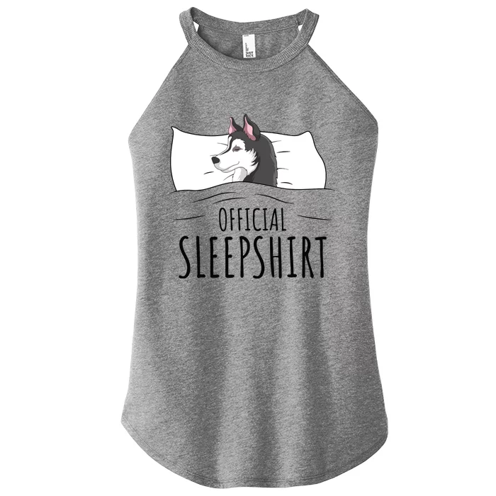 Husky Dog Sleep Funny Women’s Perfect Tri Rocker Tank