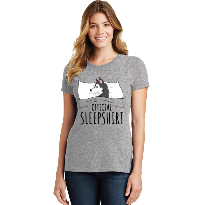 Husky Dog Sleep Funny Women's T-Shirt