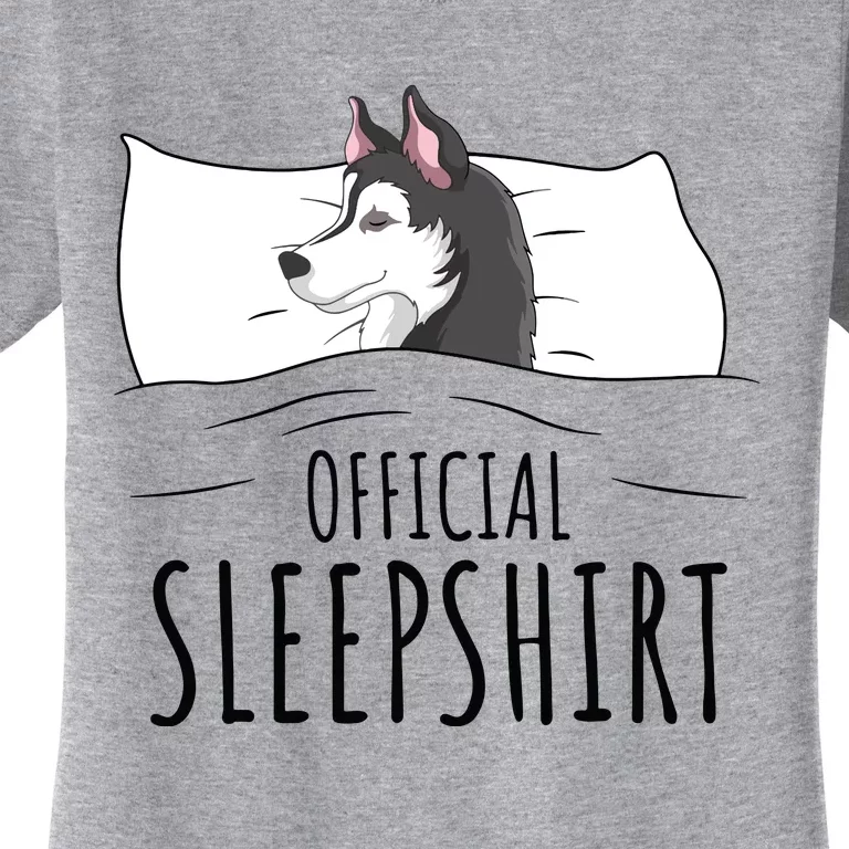 Husky Dog Sleep Funny Women's T-Shirt