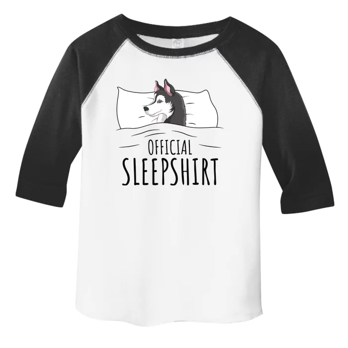 Husky Dog Sleep Funny Toddler Fine Jersey T-Shirt