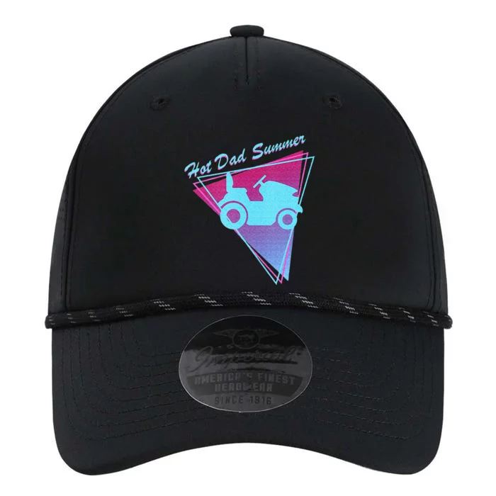 Hot Dad Summer Funny 80s Retro Riding Lawn Mower Performance The Dyno Cap