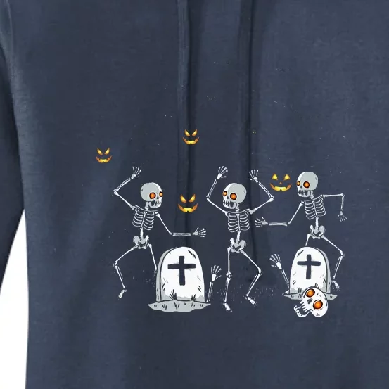 Halloween Dancing Skeleton Women's Pullover Hoodie