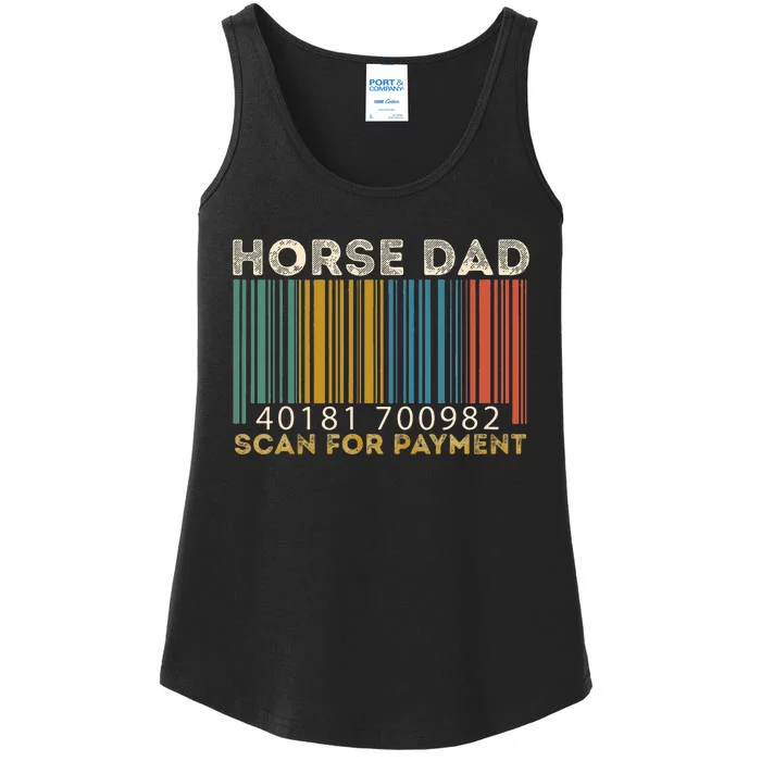 Horse Dad Scan For Payment Fathers Day Ladies Essential Tank