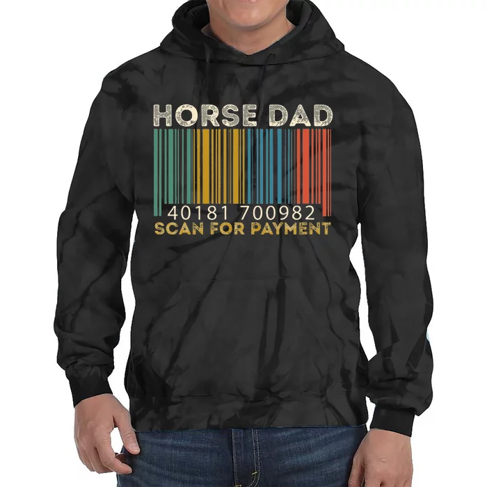 Horse Dad Scan For Payment Fathers Day Tie Dye Hoodie