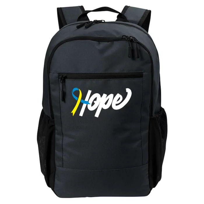 Hope Down Syndrome Awareness Ribbon Daily Commute Backpack