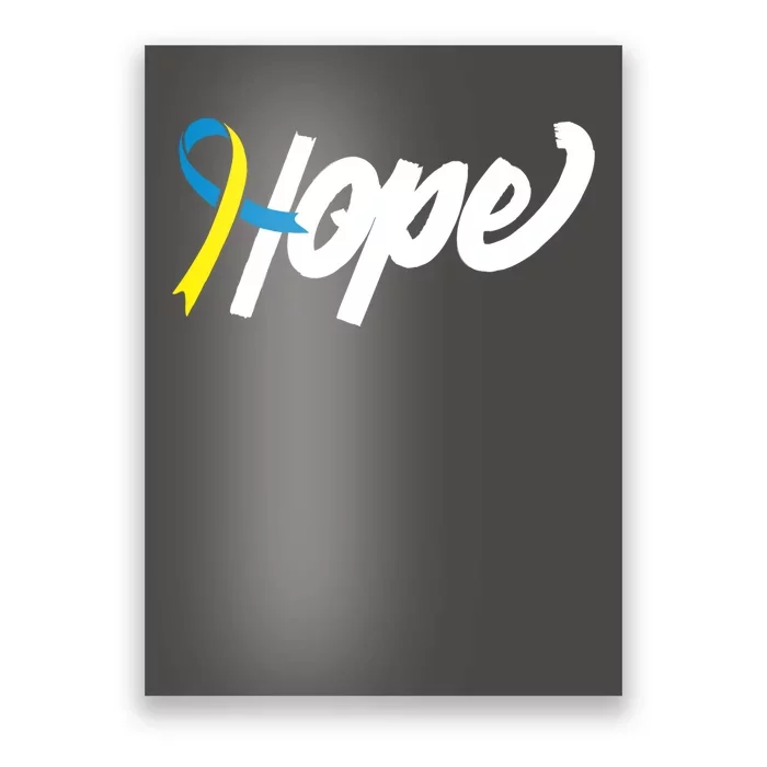 Hope Down Syndrome Awareness Ribbon Poster