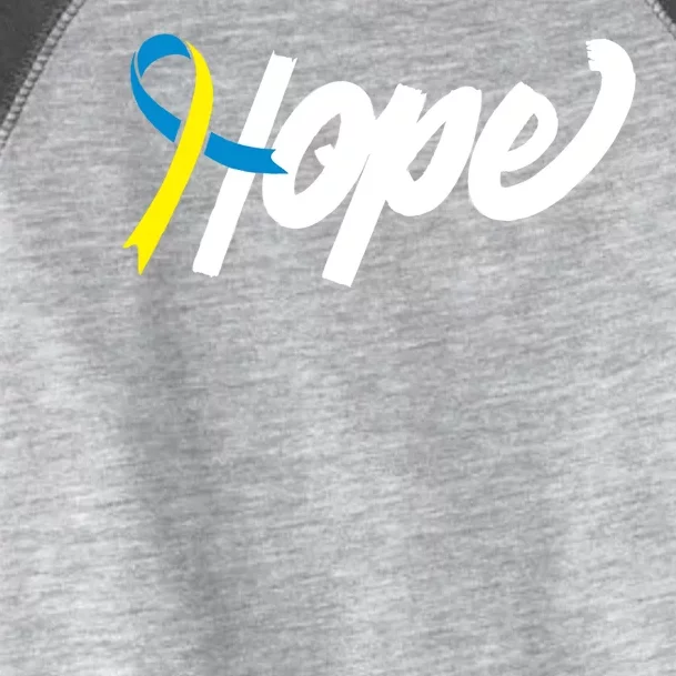 Hope Down Syndrome Awareness Ribbon Toddler Fine Jersey T-Shirt