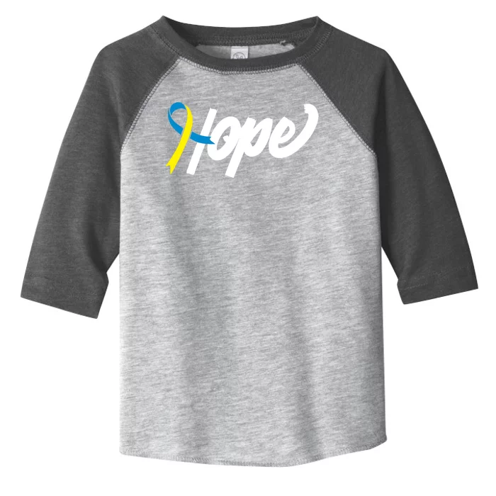 Hope Down Syndrome Awareness Ribbon Toddler Fine Jersey T-Shirt