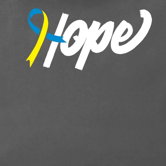 Hope Down Syndrome Awareness Ribbon Zip Tote Bag