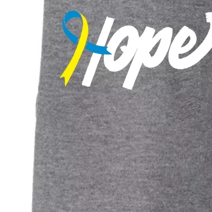 Hope Down Syndrome Awareness Ribbon Doggie 3-End Fleece Hoodie