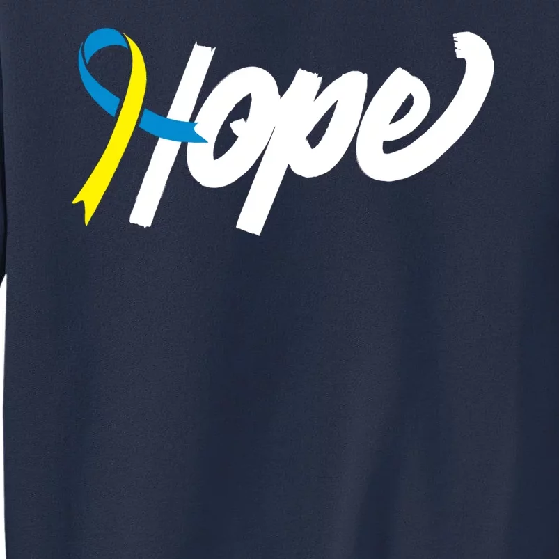 Hope Down Syndrome Awareness Ribbon Sweatshirt