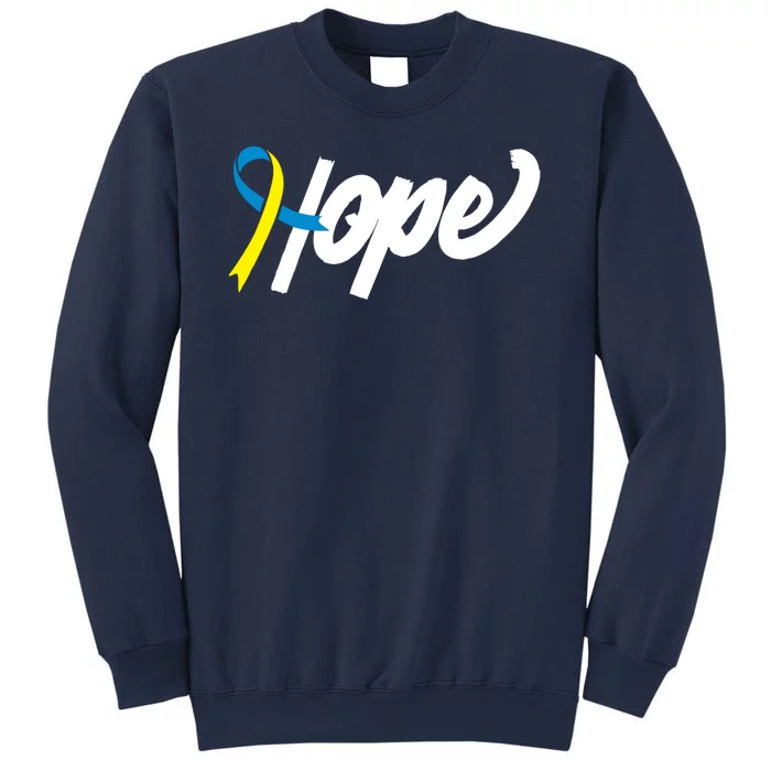 Hope Down Syndrome Awareness Ribbon Sweatshirt