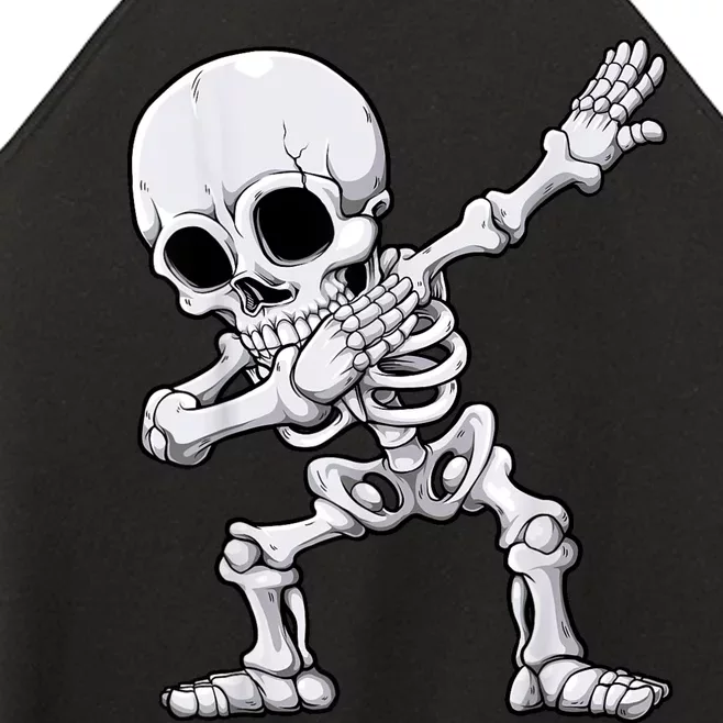 Halloween Dabbing Skeleton Skull Rib Cage Dab Dance Women’s Perfect Tri Rocker Tank