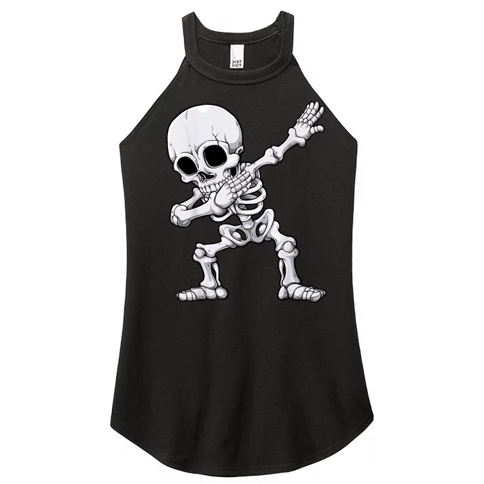 Halloween Dabbing Skeleton Skull Rib Cage Dab Dance Women’s Perfect Tri Rocker Tank