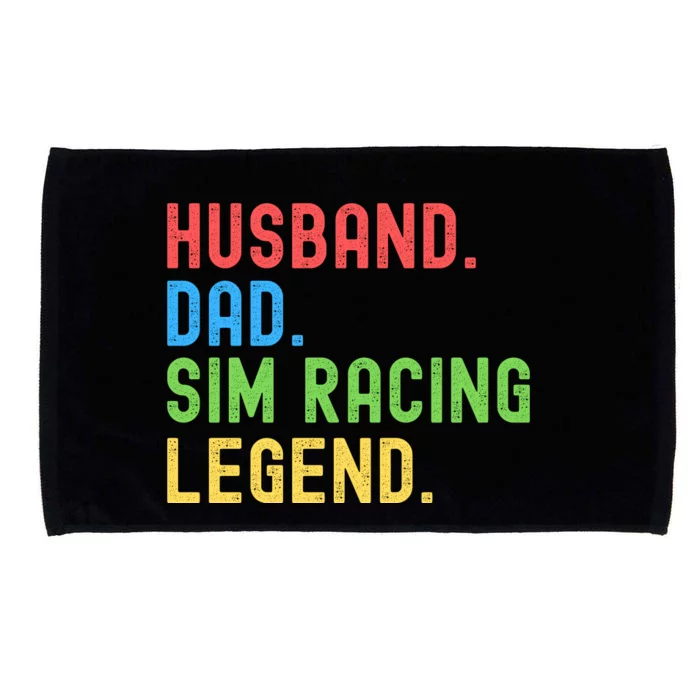 Husband Dad Sim Racing Legend Racing Sim Esport Sim Racer Sim Racing Cockpit Microfiber Hand Towel