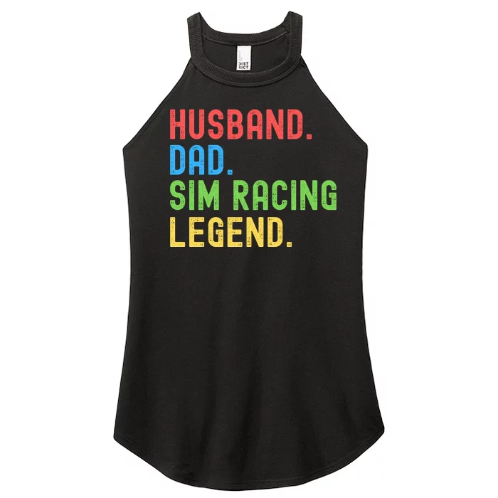 Husband Dad Sim Racing Legend Racing Sim Esport Sim Racer Sim Racing Cockpit Women’s Perfect Tri Rocker Tank