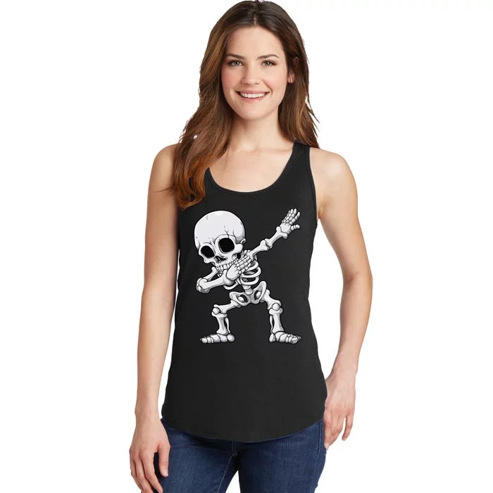 Halloween Dabbing Skeleton Skull Rib Cage Dab Dance Ladies Essential Tank