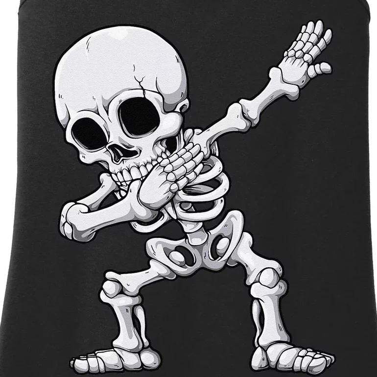 Halloween Dabbing Skeleton Skull Rib Cage Dab Dance Ladies Essential Tank