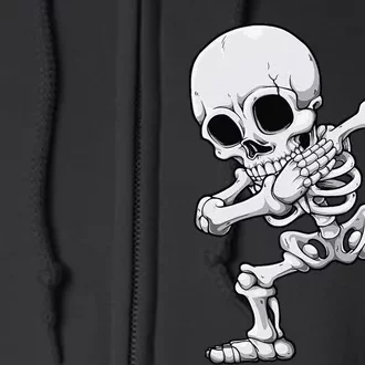 Halloween Dabbing Skeleton Skull Rib Cage Dab Dance Full Zip Hoodie