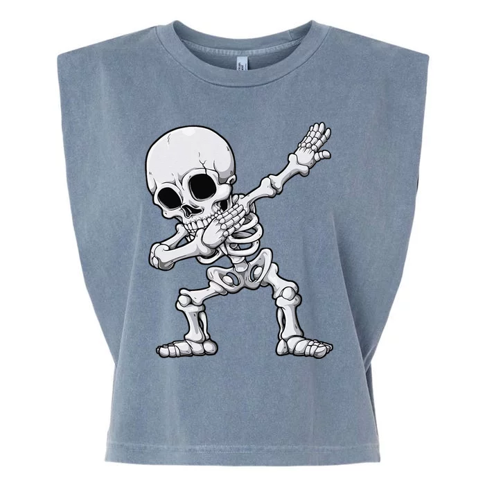 Halloween Dabbing Skeleton Skull Rib Cage Dab Dance Garment-Dyed Women's Muscle Tee